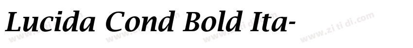 Lucida Cond Bold Ita字体转换